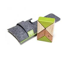 Tegu - Juego de Bloques de Construcción de Madera magnéticos de 6 Piezas Prismas con Estuche