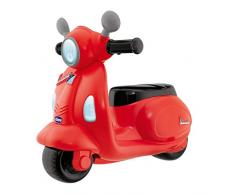 Chicco - Correpasillos Vespa con Forma de Moto Scooter y Volante electrónico, Color Rojo