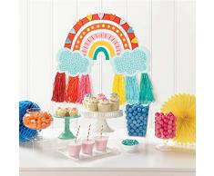 Amscan 244071 - Decoración de pared de papel arcoíris, tamaño 41,9 x 68,5 cm, decoración de pared, arcoíris para cumpleaños infantiles, fiestas temáticas, regalo