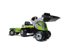 Tractor Farmer Max verde a pedales con remolque y pala (Smoby 710109)