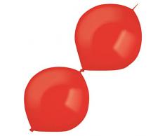 Amscan 9905662 - Globos de látex (50 unidades, izquierdo), color rojo , color/modelo surtido