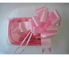 SHATCHI 11678 - Lazos de lazo para decoración de fiestas, envoltorios de regalo, árboles de Navidad, bodas, cestas de cumpleaños, 30 unidades, color rosa claro