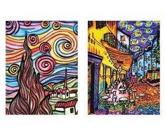 Colorvelvet 32 x 26,5 x 4 cm Van Gogh Carpeta (Multicolor)