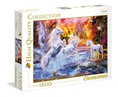 Clementoni Wild Contour Puzzle 1500 Pieza(s) - Rompecabezas (Contour Puzzle, Animales, Niños y Adultos, Wild Unicorns, Unicornio, Niño/niña)