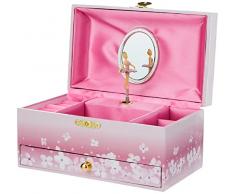 Goki 15545 Ballerina - Caja de música, Color Rosa