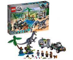 LEGO Jurassic World - Encuentro con el Baryonyx: La Caza del Tesoro Juego de Construcción con Dinosaurio de Juguete y Vehículo Todoterreno con Caravana, Novedad 2019 (75935)
