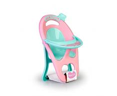 Nenuco - Nenuco Trona, complemento para dar de comer y portabebés para muñecos bebé Nenuco de 35 cm y 42cm, Incluye accesorios como un plato, una cuchara y un tenedor, +2 años, Famosa (NFN38000)