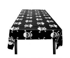 Boland 74115 - Mantel Pirata, tamaño 130 x 180 cm, mantel con motivo de calavera, decoración, decoración de fiesta para cumpleaños o fiesta temática