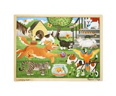 Melissa & Doug- Pets Juego Puzzle Jigsaw con 24 Piezas, Multicolor (9059)