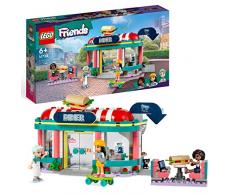 LEGO 41728 Friends Restaurante Clásico de Heartlake, Juguete de Comida para Niñas y Niños de 6 Años o Más, 3 Mini Muñecas Personajes 2023, Idea Regalo