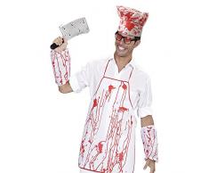 Bristol DS202 Novedad Chef Set Bloody Hat, Delantal y Manga, Hombre, Talla Única