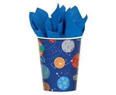 Amscan International Amscan 582278 - Vasos de papel (266 ml, 8 unidades), color blanco