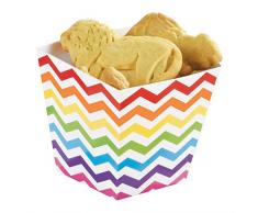 Amscan – 146002 Rainbow Buffet Mini papel Treat tazas