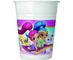 Generique Juego de 8 Vasos de plástico Shimmer y Shine, Multicolor, PR89216