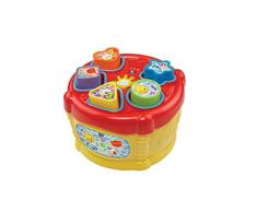 VTech Chimpón Tambor - Juguete Electrónico Encajable con Piezas para Insertar y Aprender Formas, Números y Animales, Multicolor (80-185122)