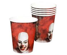 Boland BOL72352 Horror Clown - Juego de 6 Tazas (25 cl)