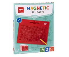 APLI Kids 18792-Pizarra educativa magnética (315 x 18 x 257 mm) con lápiz imantado y fichas ejemplo, XL_315 x 18 x 257 mm (18792)