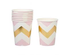 Neviti 771648 Pattern Works - Copa Chevron, rosa, paquete de 8