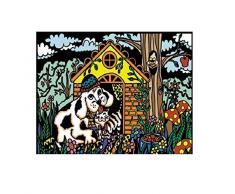 Colorvelvet 37 x 28 cm casa de Perro Sistema de Dibujo para Colorear (tamaño Mediano
