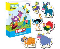 magdum Imanes Nevera Niños-Animales de Granja Imanes-Animales Magneticos-Imanes Pizarra Magnetica Infantil-Imanes de Animales-Imanes Bebes-Imanes para Nevera-Imanes Frigorifico-Imanes para Niños