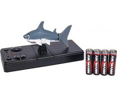 Carson 500108028 500108028-RC Sharky 40MHz 100% RTR, Incluye Vitrina de almacenaje, función de Carga en el Control Remoto, Control Remoto, Barco teledirigido, Gris