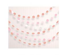 Amscan International Amscan 670850 - Guirnalda decorativa (6 unidades), color oro rosa