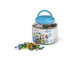 Miniland- Pegs 10 mm (2.600 Piezas) -Primary Colors Divertido Juego de mosaicos. (31810)