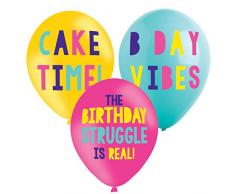 Amscan International 9904572 - Globo de látex, 6 unidades, 28 cm, para jóvenes y fabulosos