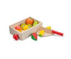 New Classic Toys - Caja con Fruta y Comida de Juguete para Cortar