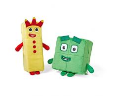 Learning Resources-Los juguetones Amigos Numberblocks Tres y Cuatro, muñecos de Peluche para niños de 1 a 3 años (HM94555-UK)
