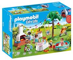 Playmobil Casa Moderna- Fiesta en el Jardín Playset de figuras de juguete, Multicolor, 9,4 x 24,8 x 34,4 cm (Playmobil 9272)
