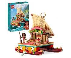 LEGO 43210 Disney Princess Barco Aventurero de Vaiana, Catamarán con Mini Muñecas y Delfín, Juguete de Construcción para Niñas y Niños de 6 Años o Más
