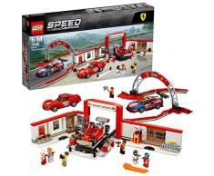 LEGO Speed Champions - Taller Definitivo de Ferrari, Set de Construcción de Formula 1, Juguete de Carreras de Coches (75889)