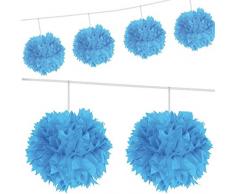 Folat Oktoberfest Guirnalda de Pompones Azul 3 m Talla única