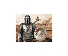 Prime 3D-RD-RS263094 Does Not Apply Puzzle lenticular The Mandalorian Mando y Grogu en Cochecito 500 Piezas, Multicolor, único
