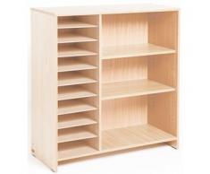 Nathan nathan372563 Abedul Efecto melamina Alto Unidad con Paloma Agujeros y estantes