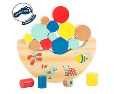 small foot company- Balancín para equilibrar Piezas Move it de 100% Madera FSC-certificada, para niños a Partir de 3 años. Juguetes, Multicolor (Small Foot by Legler 10945)