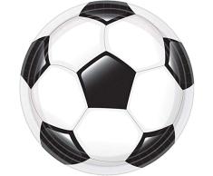 amscan- Plato con diseño de balón de fútbol (9905959)