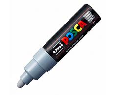 Uni-ball 181333 Marker Uni POSCA - Rotulador con punta redonda ancha, color gris