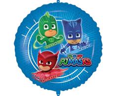 Procos 93037 93037 - Globo de aluminio de PJ Masks (46 cm, helio, aire, decoración de cumpleaños, fiestas, multicolor)