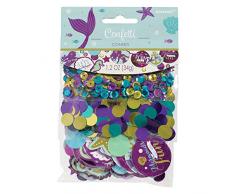 amscan- Mermaid Confetti 34g-1 Pc Wishes Confeti 34 g, 1 Unidad, Color deseos de sirena (360275)