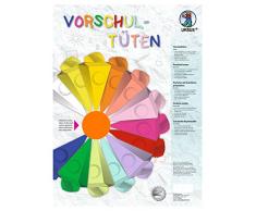 Ursus 9730014 Preescolar Bolsa de cartulina para diseñar Incluso, 2 Unidades, Aprox. 11,5 x 25 x 11,5 cm, Oro Amarillo