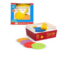 Fisher Price Clásicos 1697 - Tocadiscos estilo caja de música, juguete musical para bebés; juguete interactivocon 10 canciones, juguete de aprendizaje; para edades de a partir de los 18 meses