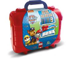 Multiprint Valija Travel Set Paw Patrol Boy, Made in Italy, Libro para Colorear, con Rompecabezas y Lápices, Set Sellos Niños Persolanizados, en Madera y Caucho Natural, Tinta Lavable no Tóxica, Idea de Regalo,, 42903