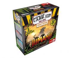 Noris - Juego por Equipos y familias Escape Room Jumanji (Family Edition) para Adultos y niños, Incluye 3 Casos y descodificador de cronógrafo, a Partir de 10 años