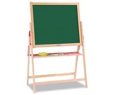 Eichhorn – 100002578 – Pizarra magnética, Stand Pizarra, 35 x 56 x 87 cm, Madera de Haya, Incluye 10 tizas y Esponja
