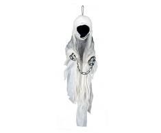 Boland 74551 - Decoración figura fantasma sin rostro, decoración para fiestas, decoración colgante terrorífica, decoración para Halloween o carnaval