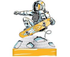 Hoffmaster Group, Inc.- Centro de mesa | Space Skater Honeycomb | 23 x 30 cm | 1 unidad, Color negro y amarillo. (PC360514)