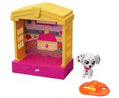 Disney 101 Dalmatian Street Casita para perros con figura Deja-Vu y accesorios, juguete niños +5 años (Mattel GBM33)