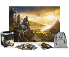 AssassinS Creed Valhalla Vista of England | Puzzle 1500 Piezas | Incluye póster y Bolsa | 85 x 58 | Videojuego | Rompecabezas para Adultos y Adolescentes | para Navidad y Regalos | Decoración